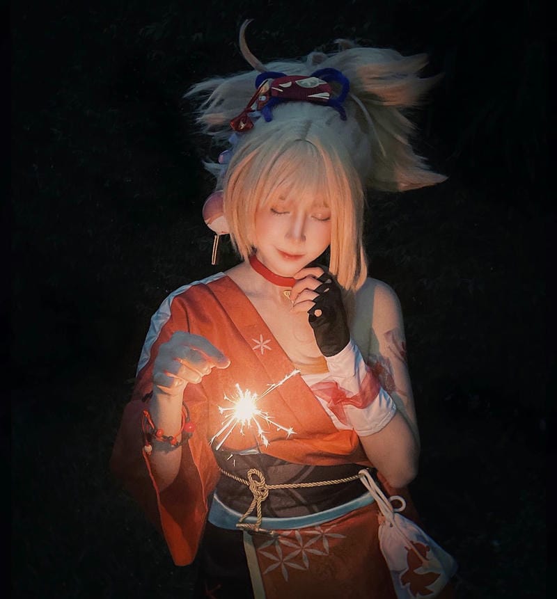 hình ảnh yoimiya cosplay xinh